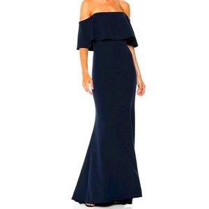 Badgley Mischka navy gown